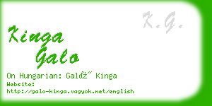 kinga galo business card